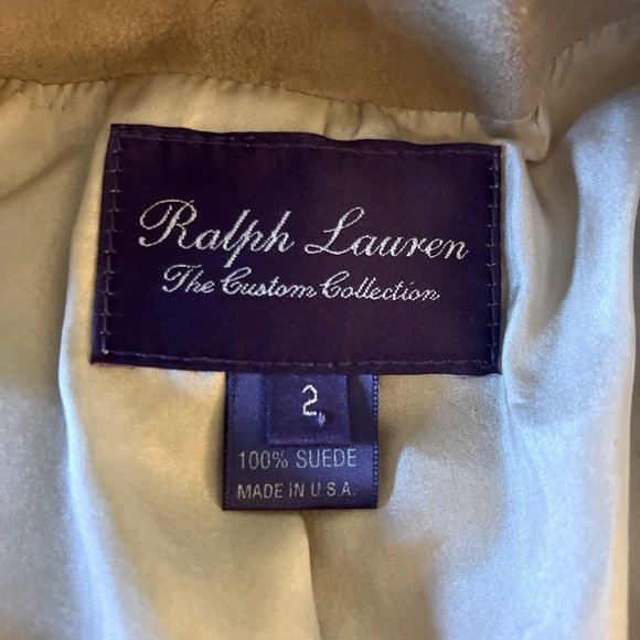 Ralph Lauren Purple Label Collection suede jacket size 2 - Picture 3 of 9